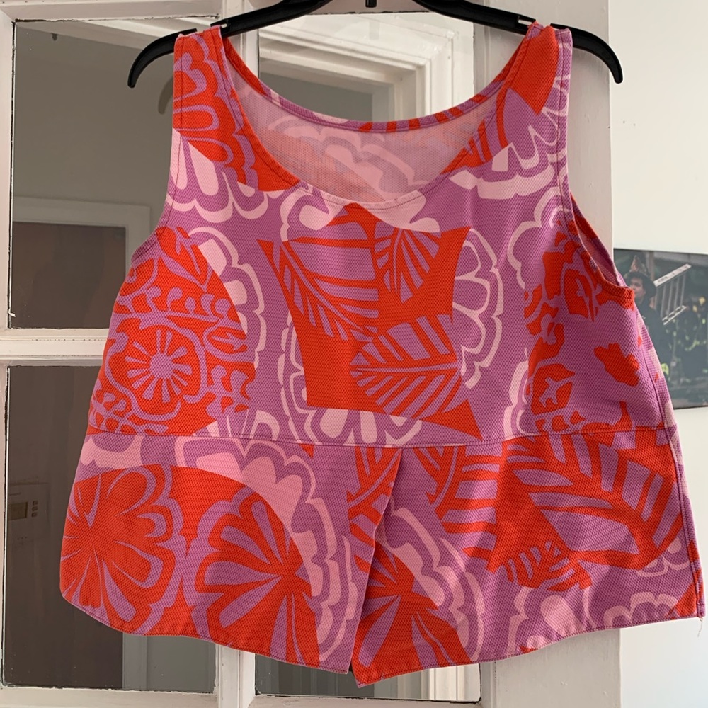 Vintage Homemade Coral & Pink Tropical Shirt